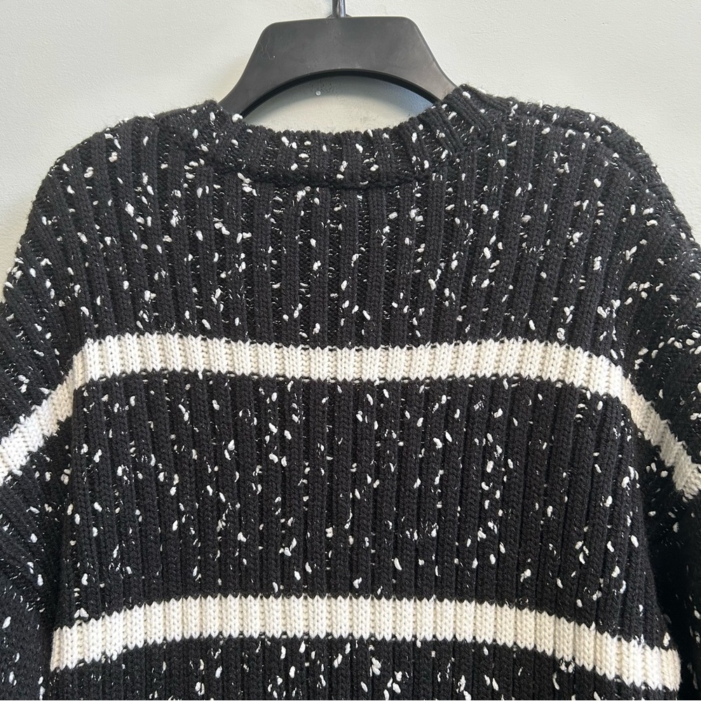 NWOT Talbots Black White Textured Chunky Knit Oversized Sweater, Size XXL Women - Picture 7 of 9